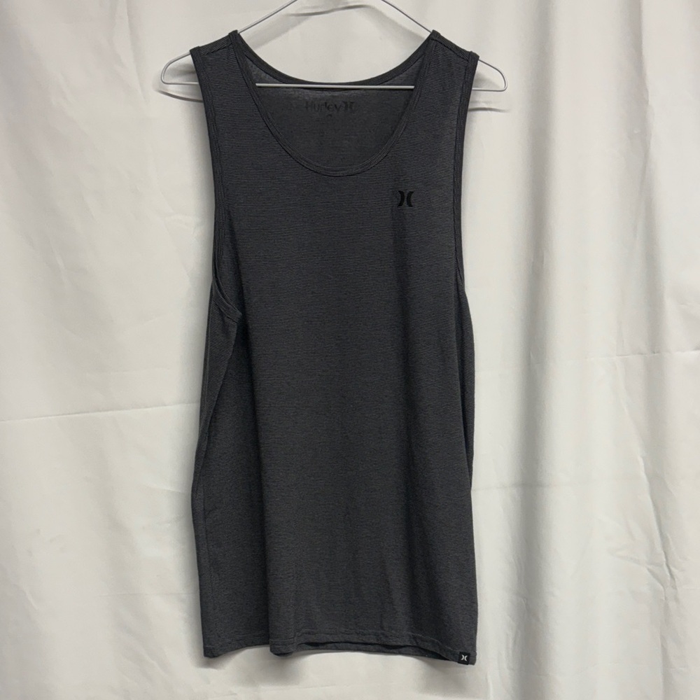 Hurley Barrier Stripe Gray Sleeveless Tank Top size